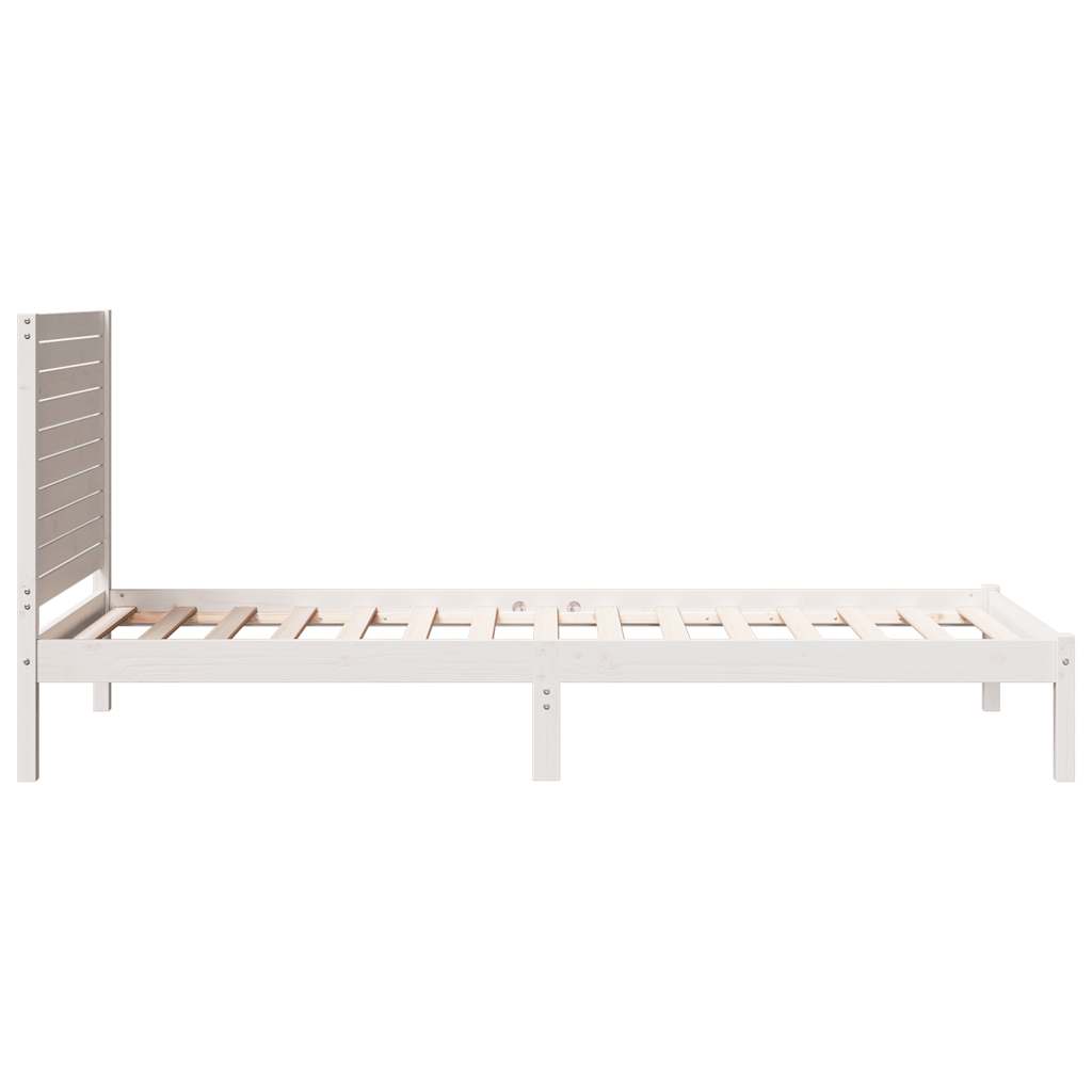 Cadre de lit extra long sans matelas 90x220 cm bois massif - XIOS