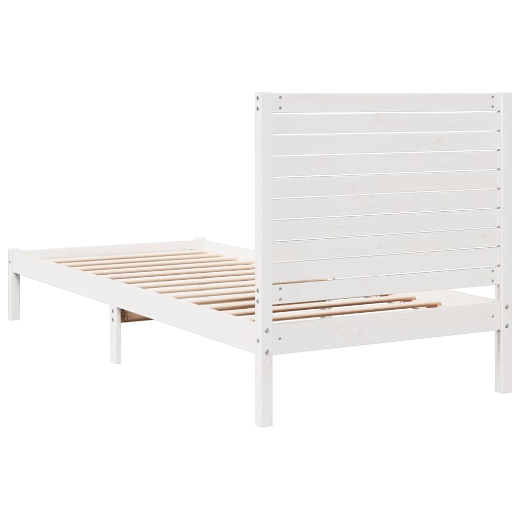 Cadre de lit extra long sans matelas 90x220 cm bois massif - XIOS