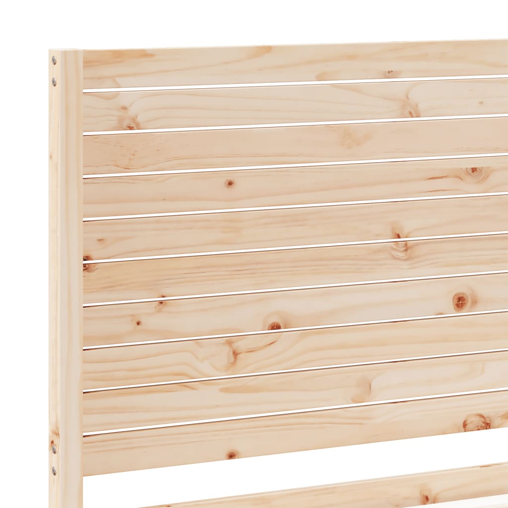 Cadre de lit extra long sans matelas 180x220 cm bois massif - XIOS