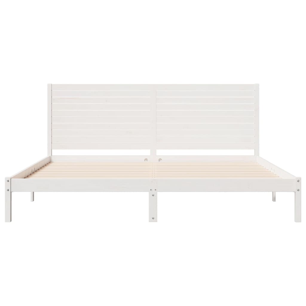 Cadre de lit extra long sans matelas 180x220 cm bois massif - XIOS