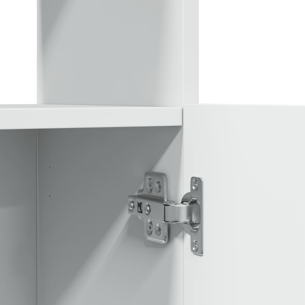 Buffet haut 63x33x180 cm blanc bois d'ingénierie - XIOS