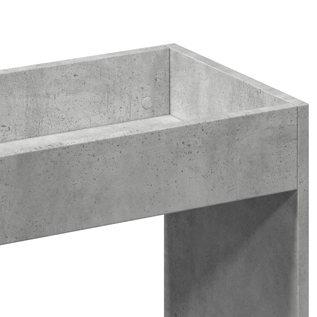 Buffet haut 63x33x180 cm gris béton bois d'ingénierie - XIOS
