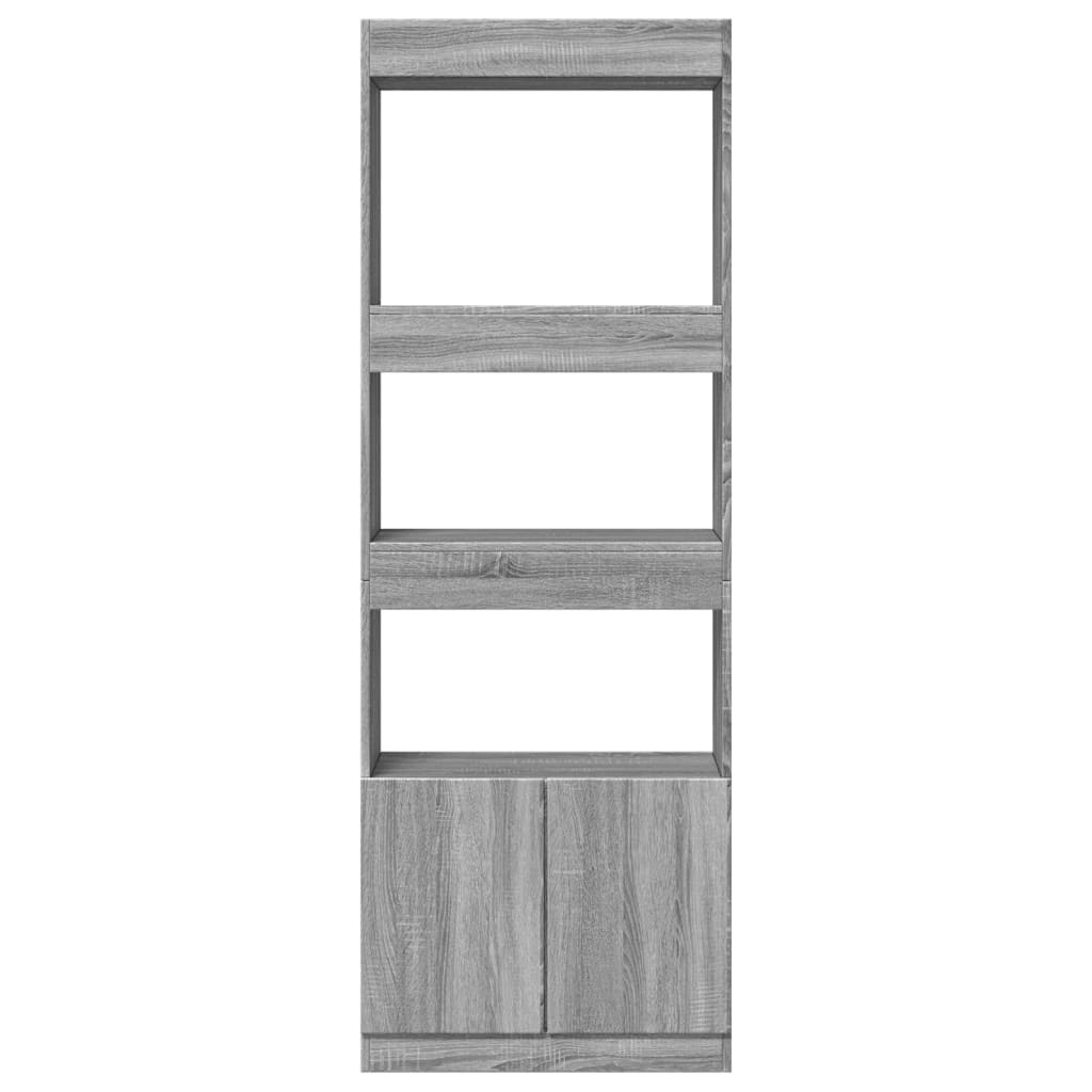Buffet haut 63x33x180 cm sonoma gris bois d'ingénierie - XIOS