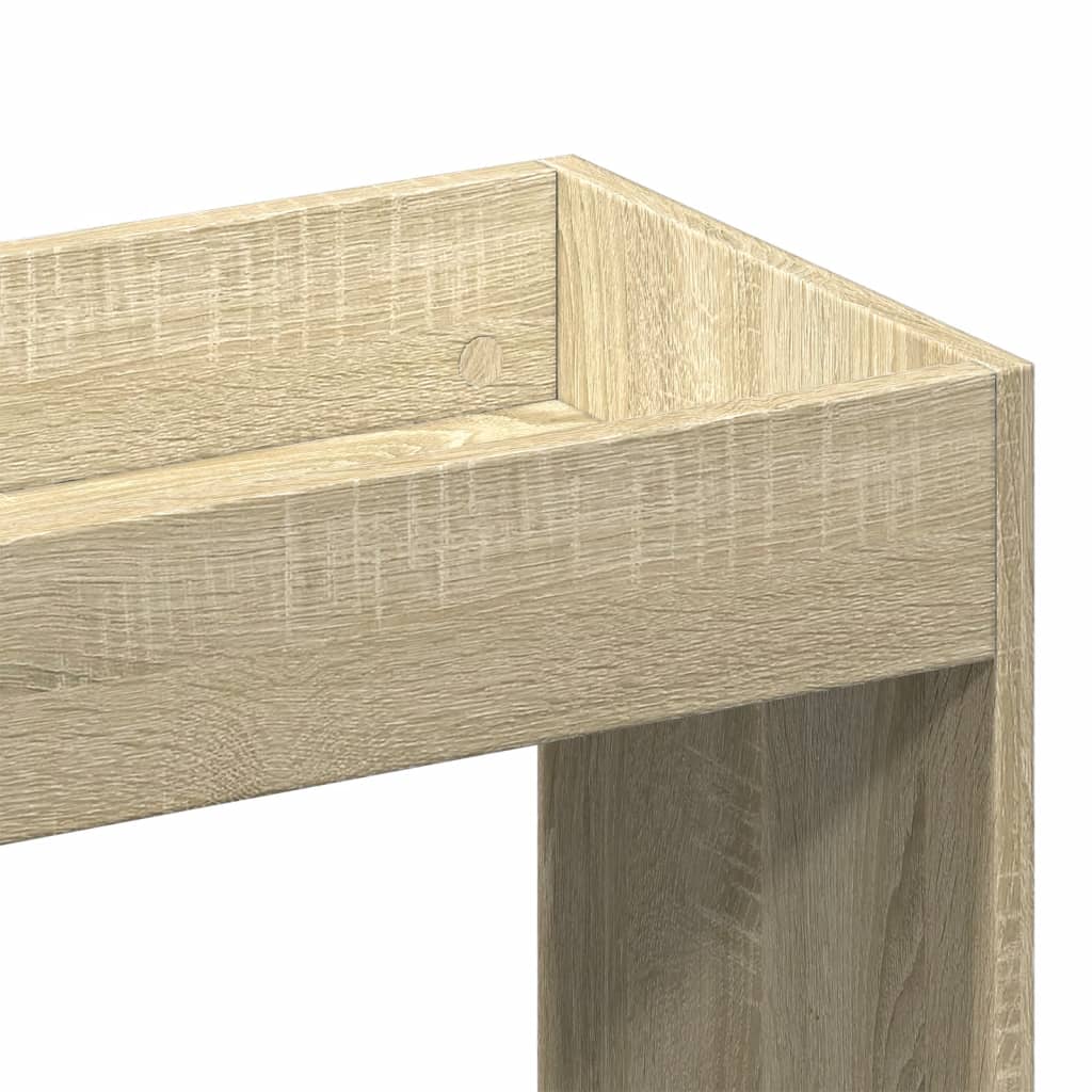 Buffet haut chêne sonoma 92x33x140 cm bois d'ingénierie - XIOS