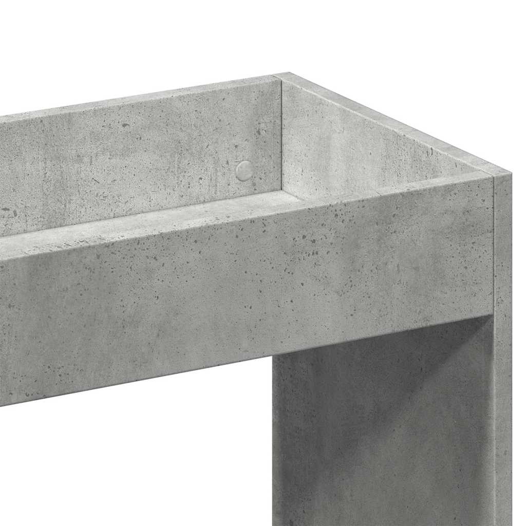 Buffet haut gris béton 92x33x140 cm bois d'ingénierie - XIOS