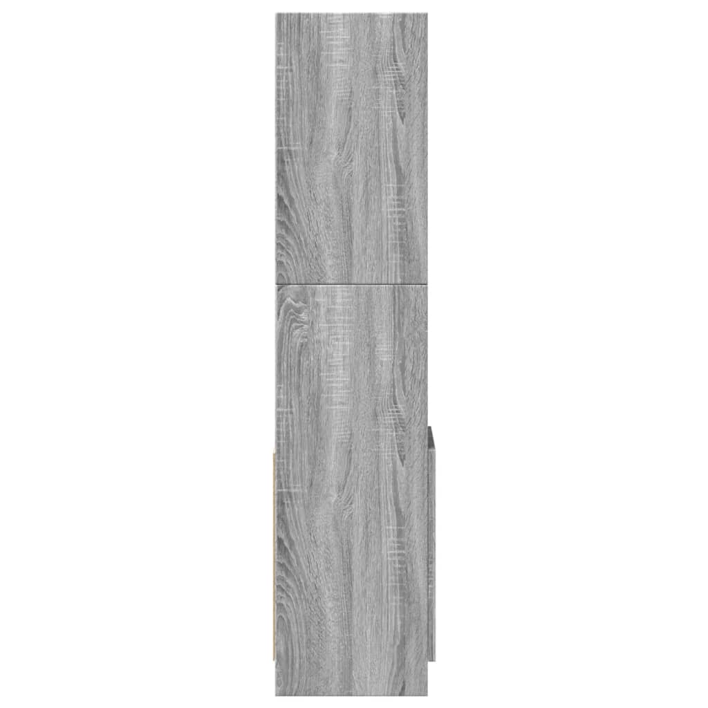 Buffet haut sonoma gris 92x33x140 cm bois d'ingénierie - XIOS