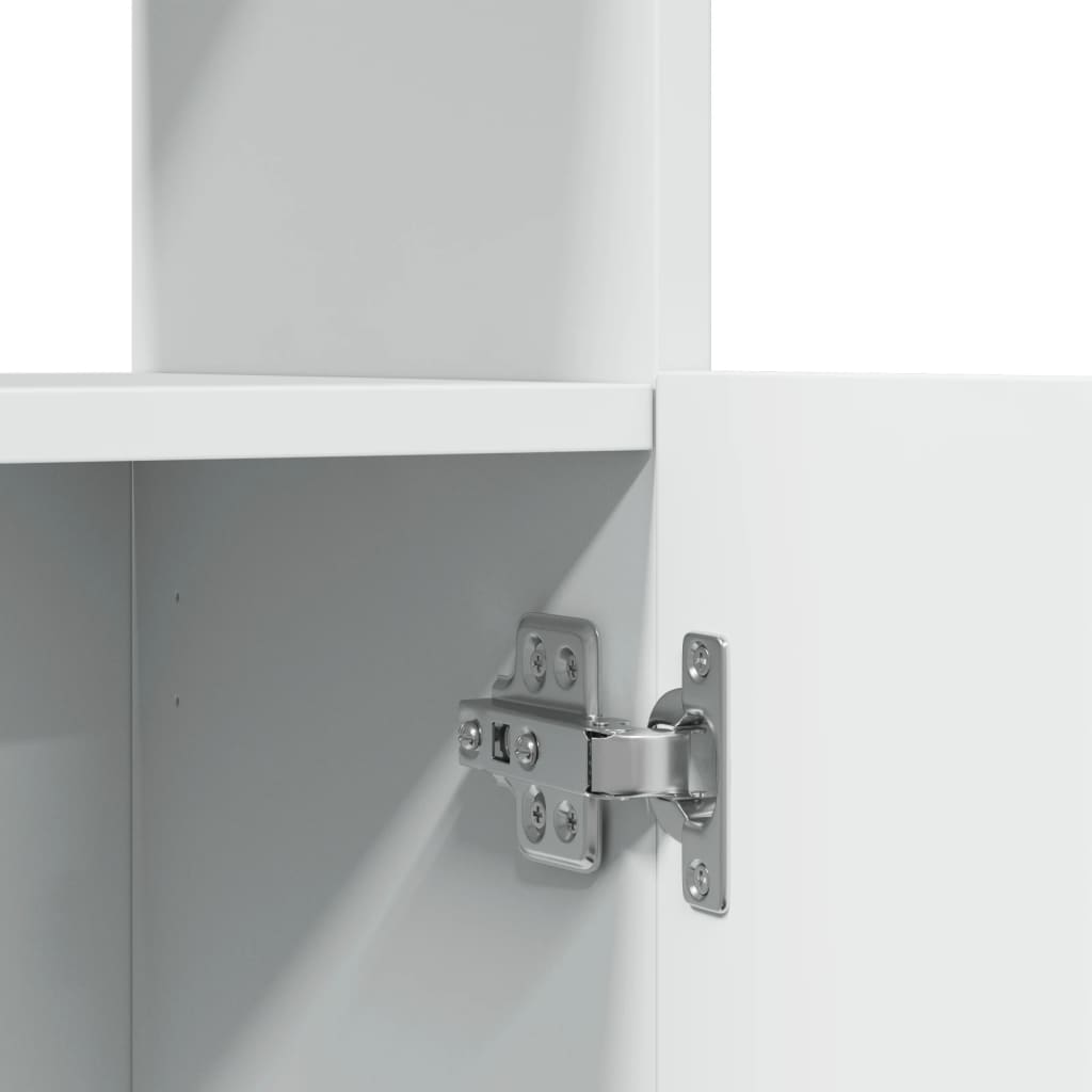 Buffet haut blanc 92x33x180 cm bois d'ingénierie - XIOS