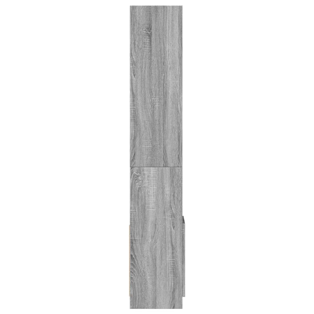 Buffet haut sonoma gris 92x33x180 cm bois d'ingénierie - XIOS