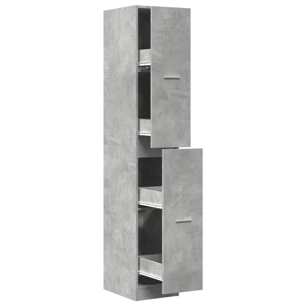 Armoire d'apothicaire gris béton 30x41x174,5 cm bois ingénierie - XIOS