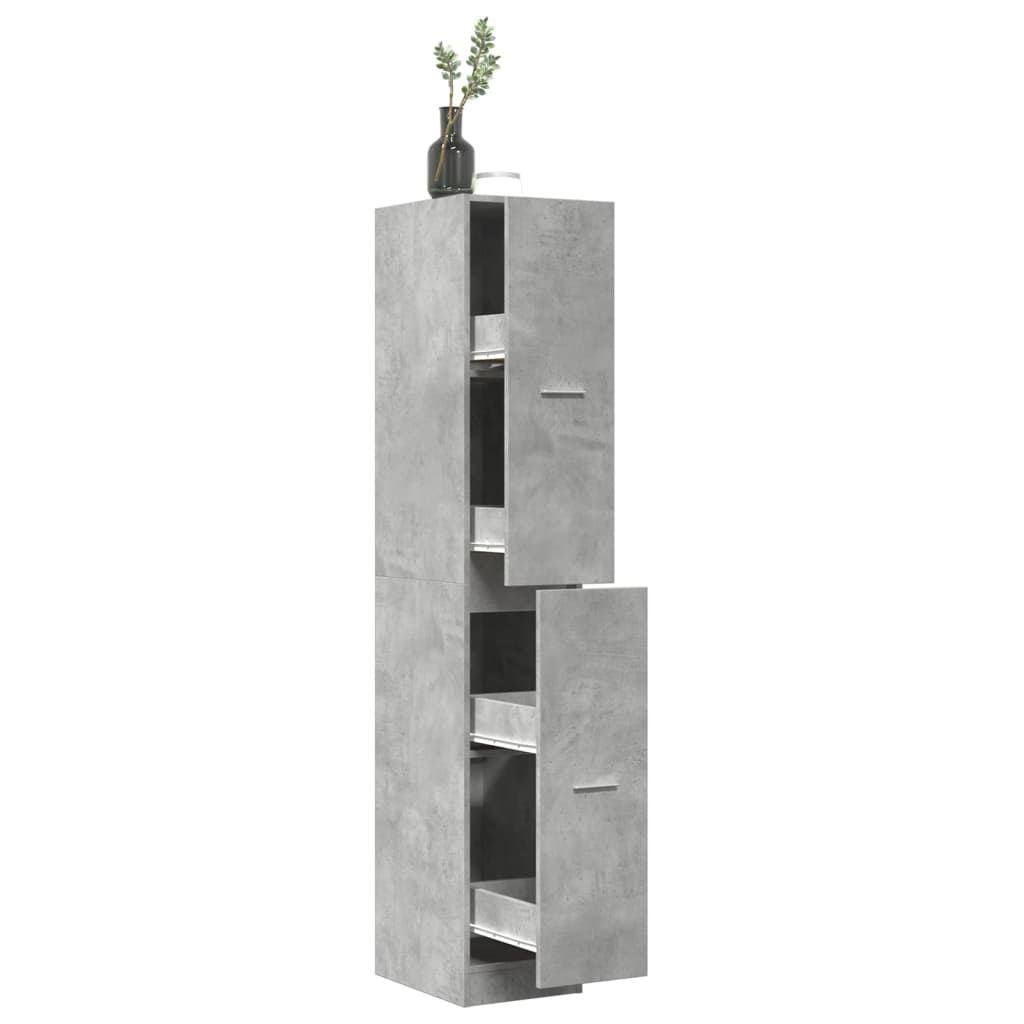 Armoire d'apothicaire gris béton 30x41x174,5 cm bois ingénierie - XIOS