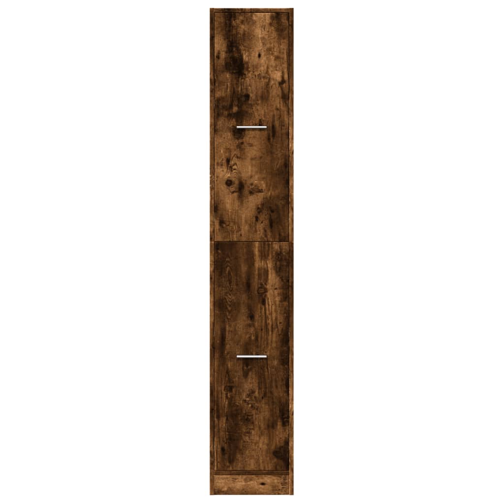 Armoire d'apothicaire chêne fumé 30x41x174,5 cm bois ingénierie - XIOS