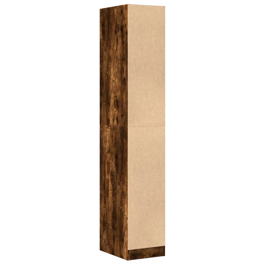 Armoire d'apothicaire chêne fumé 30x41x174,5 cm bois ingénierie - XIOS
