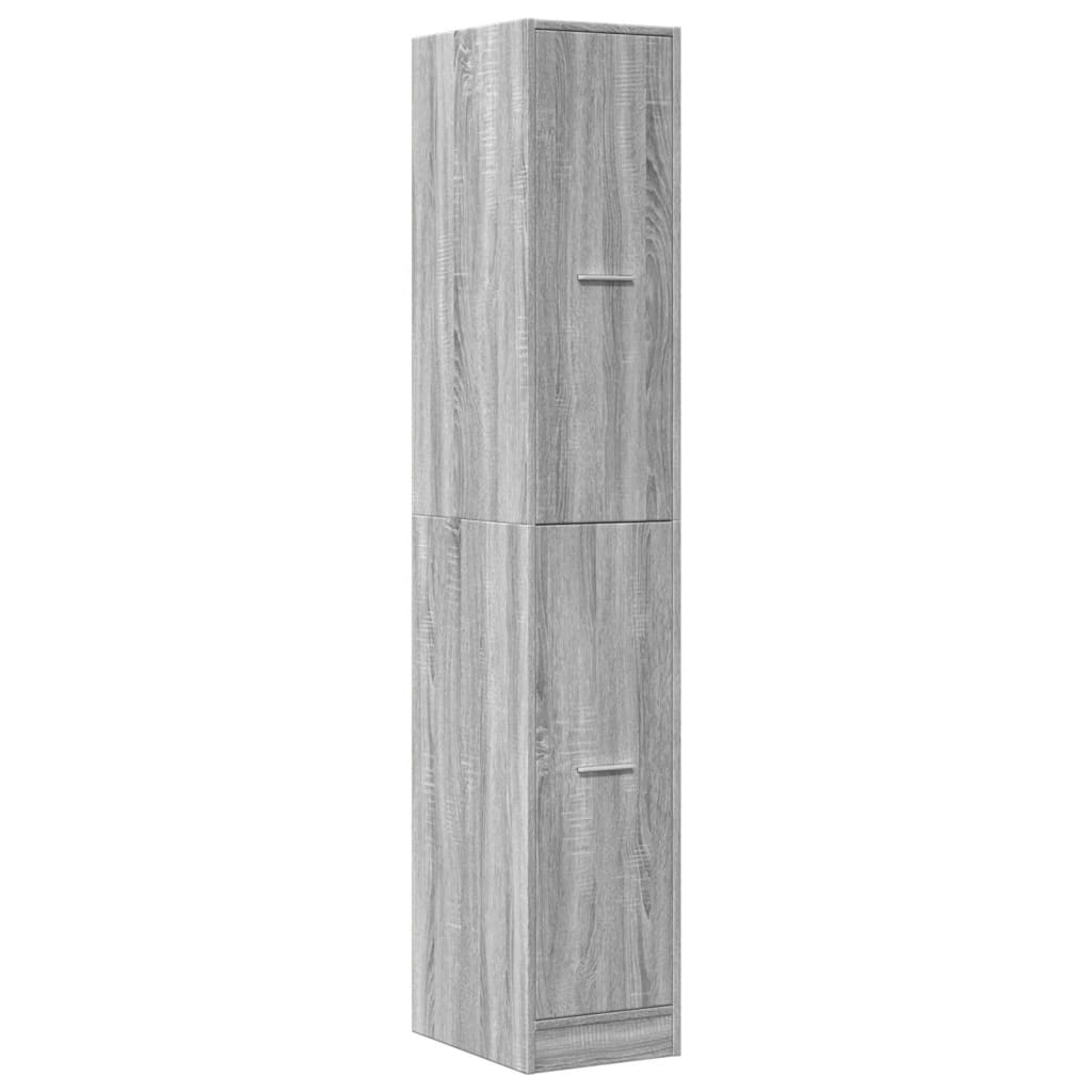 Armoire apothicaire sonoma gris 30x41x174,5cm bois d'ingénierie - XIOS