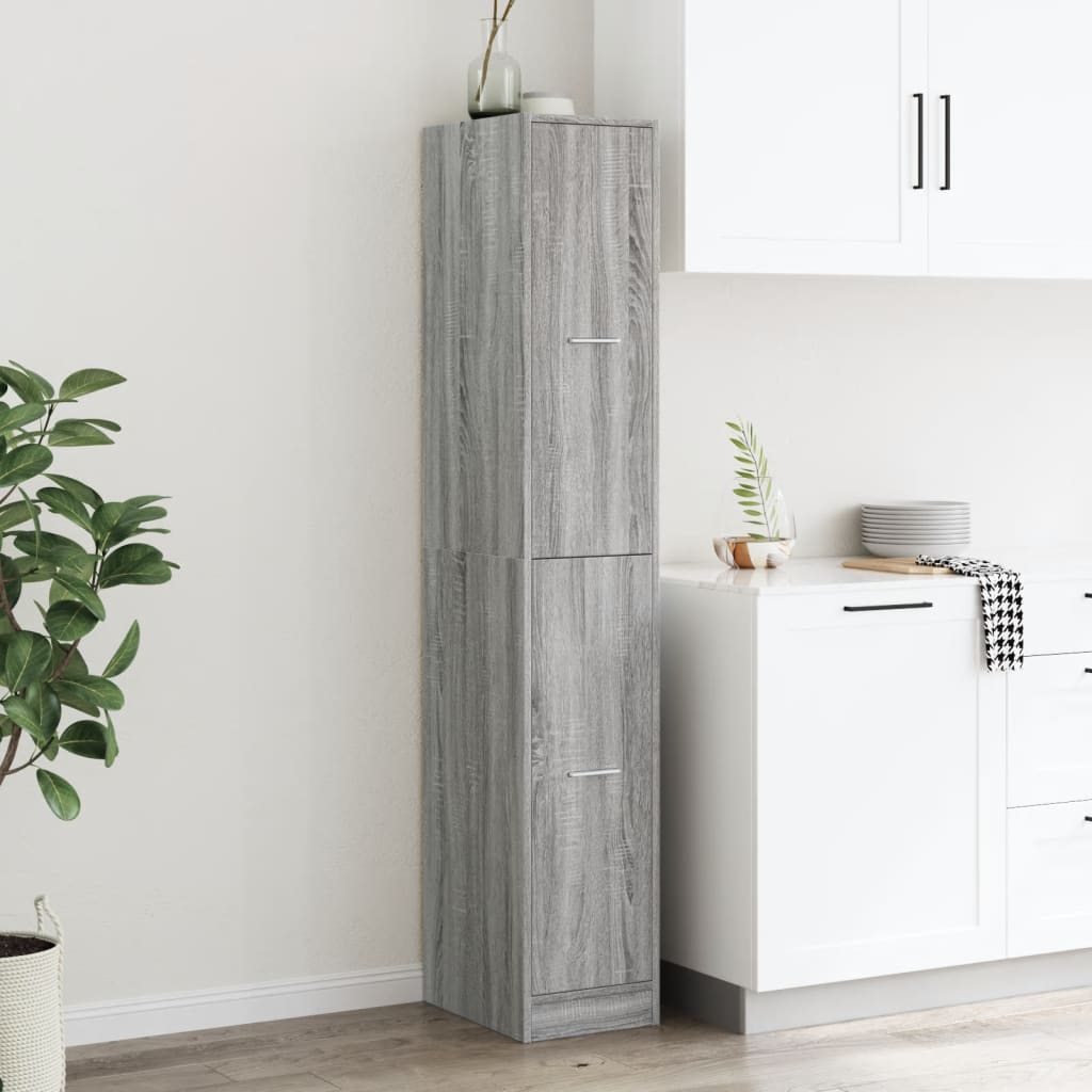 Armoire apothicaire sonoma gris 30x41x174,5cm bois d'ingénierie - XIOS
