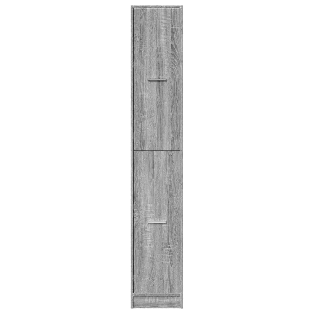Armoire apothicaire sonoma gris 30x41x174,5cm bois d'ingénierie - XIOS