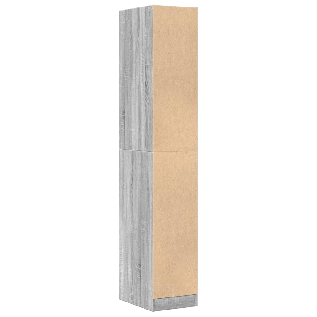 Armoire apothicaire sonoma gris 30x41x174,5cm bois d'ingénierie - XIOS