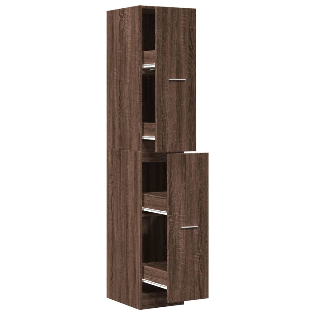 Armoire apothicaire chêne marron 30x41x174,5 cm bois ingénierie - XIOS