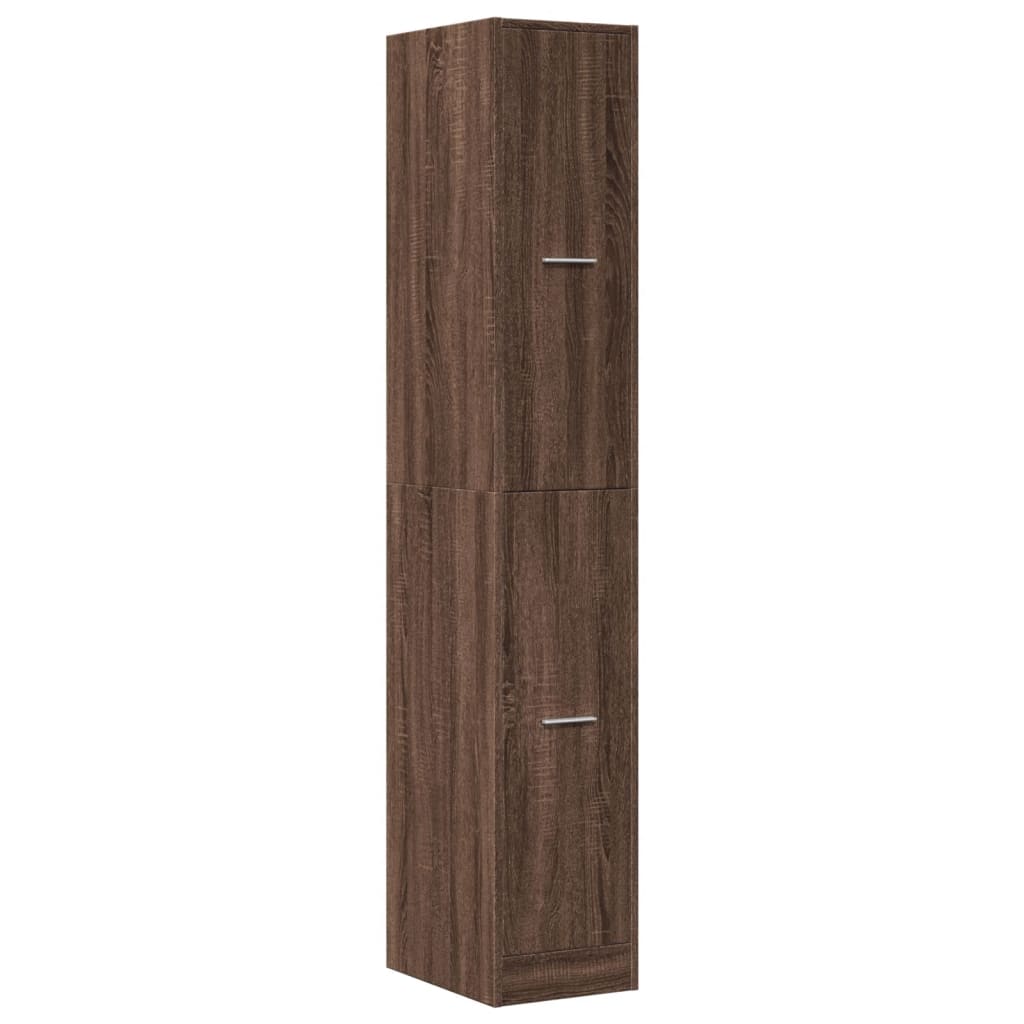 Armoire apothicaire chêne marron 30x41x174,5 cm bois ingénierie - XIOS