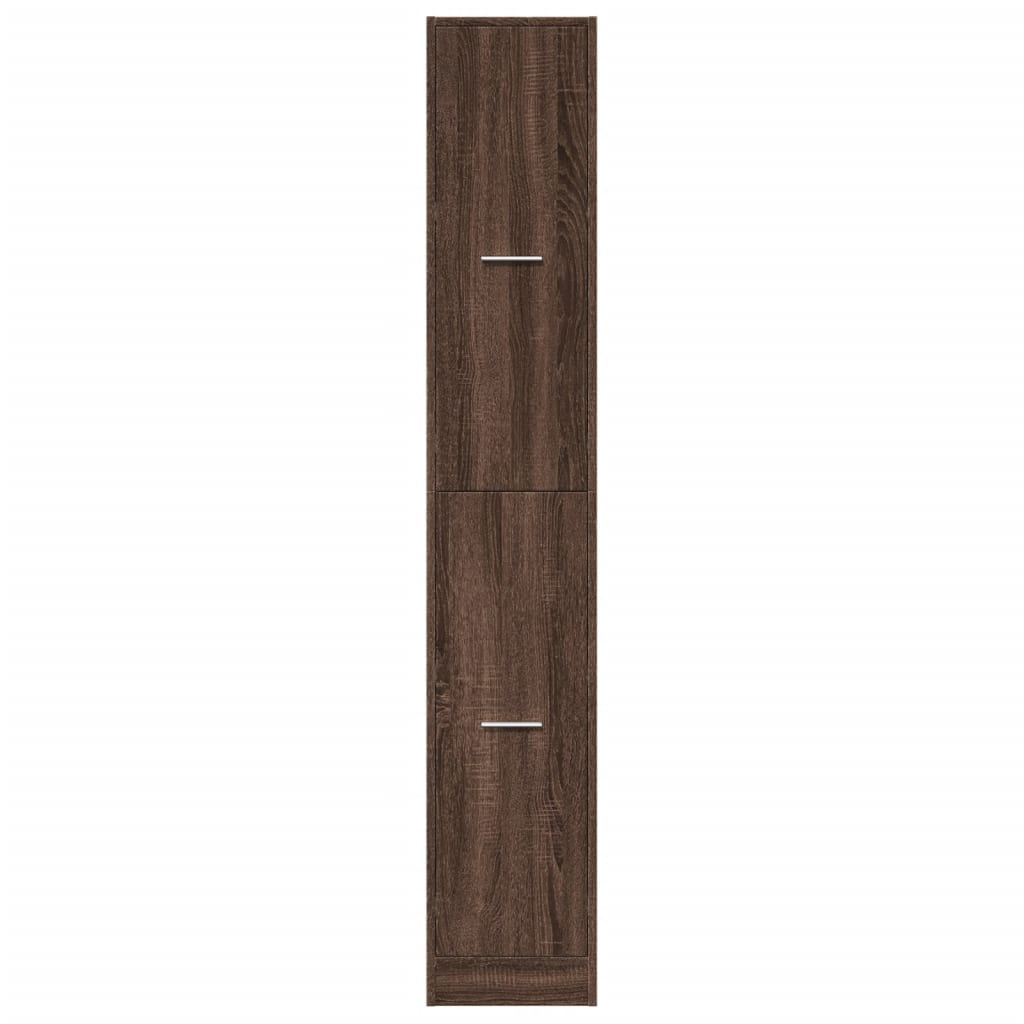 Armoire apothicaire chêne marron 30x41x174,5 cm bois ingénierie - XIOS