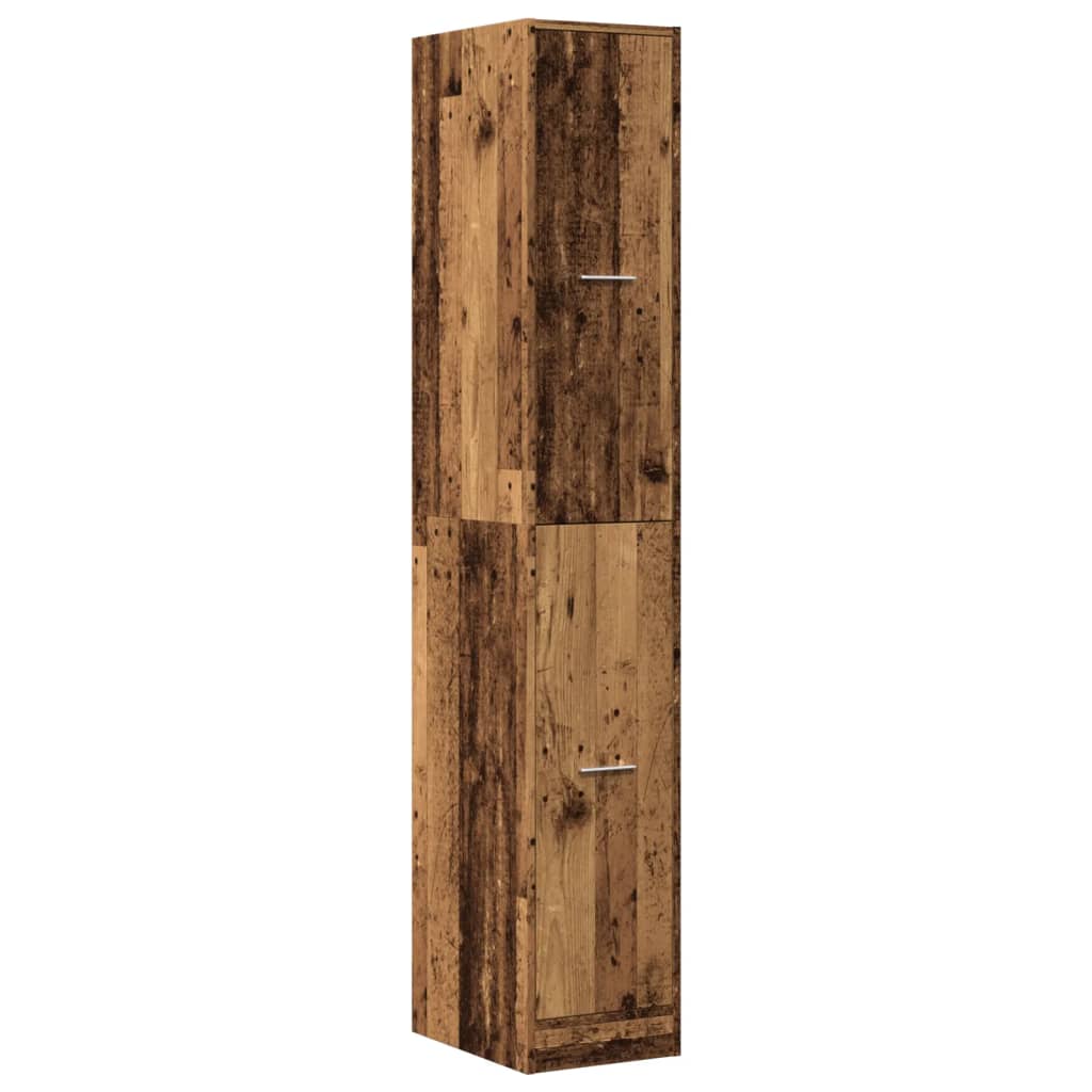 Armoire d'apothicaire vieux bois 30x41x174,5 cm bois ingénierie - XIOS