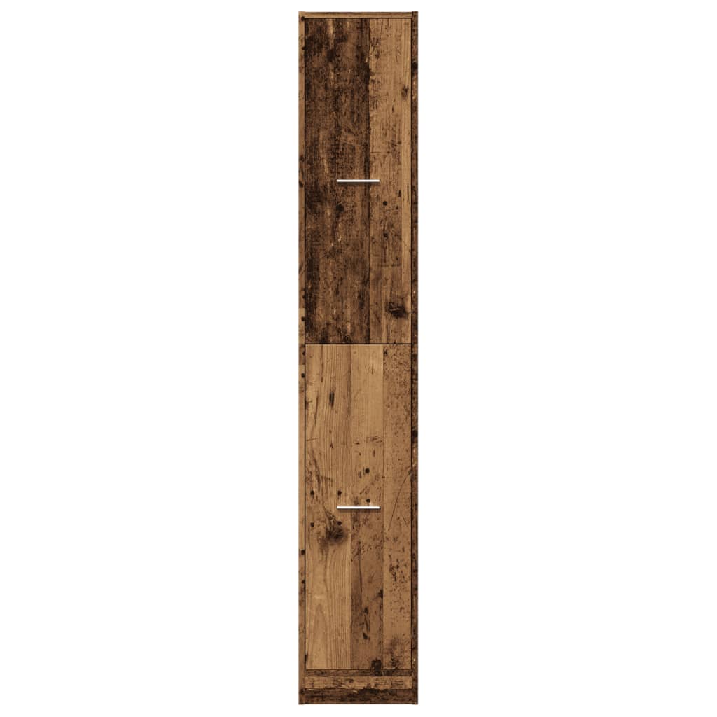 Armoire d'apothicaire vieux bois 30x41x174,5 cm bois ingénierie - XIOS