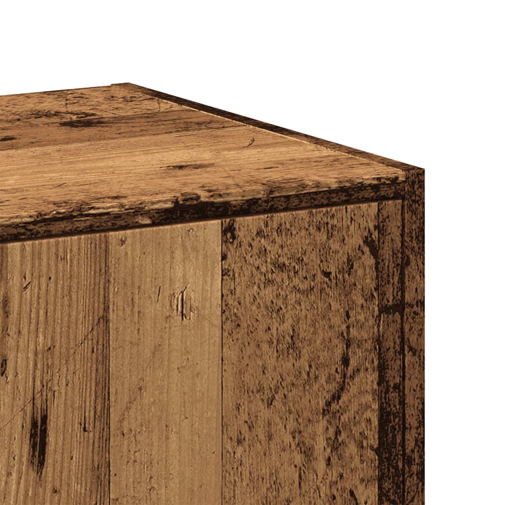 Armoire d'apothicaire vieux bois 30x41x174,5 cm bois ingénierie - XIOS