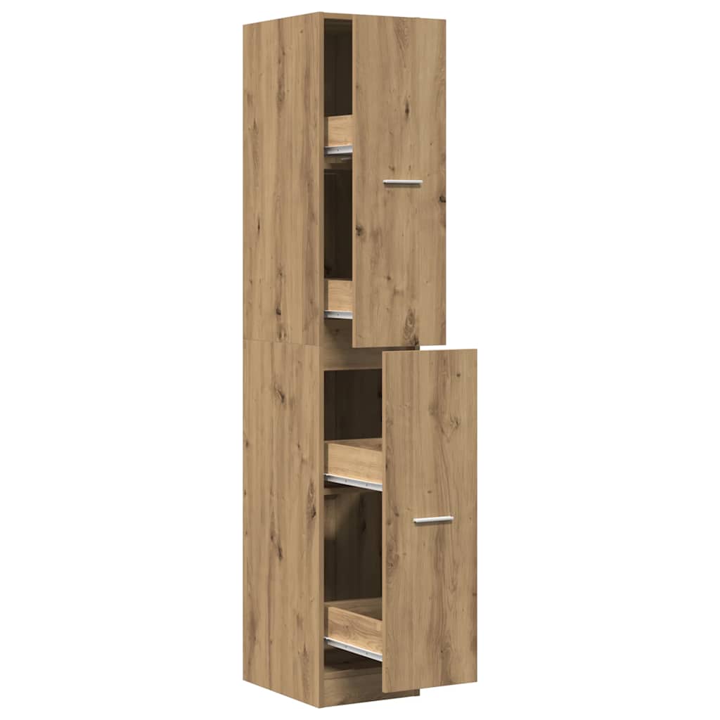 Armoire d'apothicaire chêne artisanal bois d'ingénierie - XIOS
