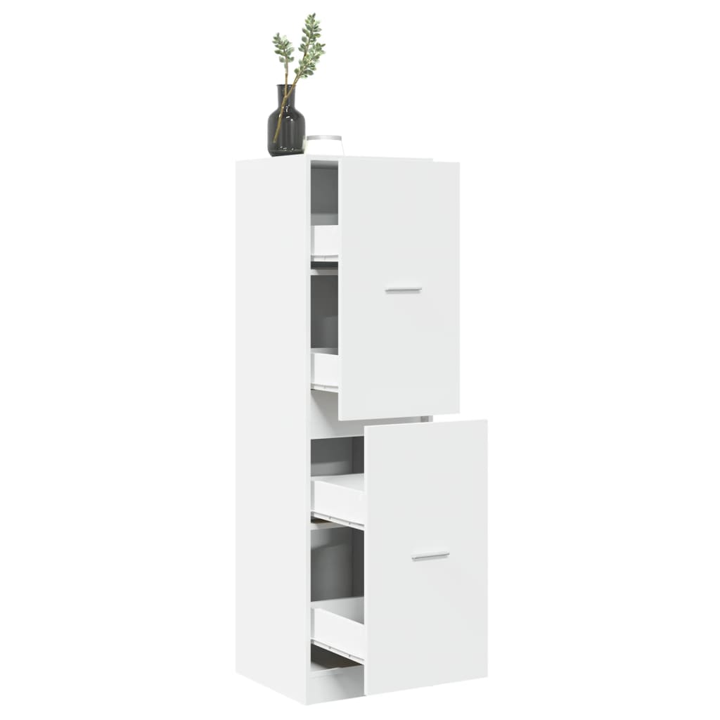 Armoire d'apothicaire blanc 40x41x144,5 cm bois d'ingénierie