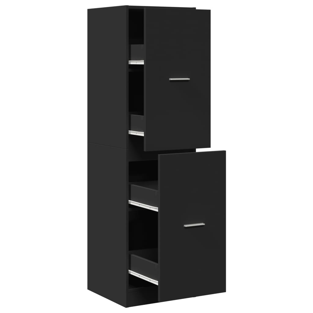 Armoire d'apothicaire noir 40x41x144,5 cm bois d'ingénierie - XIOS