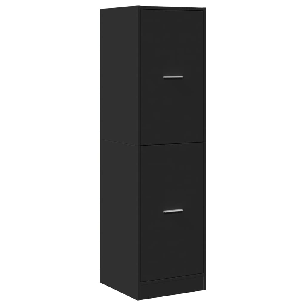 Armoire d'apothicaire noir 40x41x144,5 cm bois d'ingénierie - XIOS