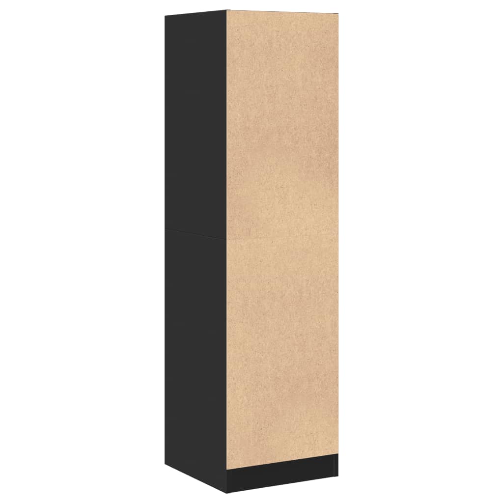 Armoire d'apothicaire noir 40x41x144,5 cm bois d'ingénierie - XIOS