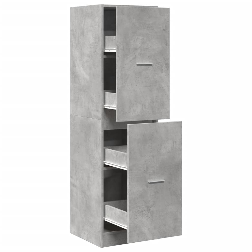 Armoire d'apothicaire gris béton 40x41x144,5 cm bois ingénierie - XIOS