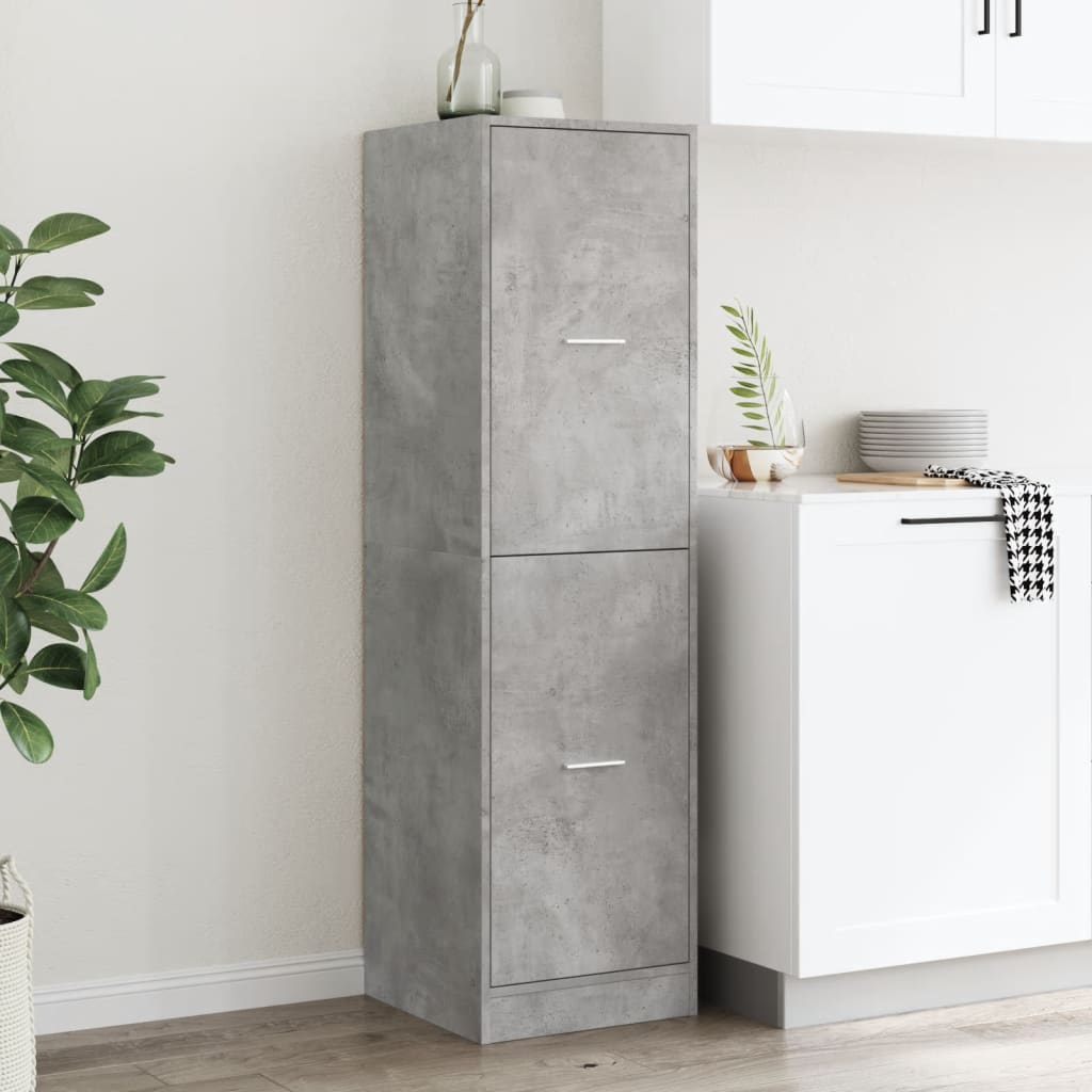 Armoire d'apothicaire gris béton 40x41x144,5 cm bois ingénierie - XIOS
