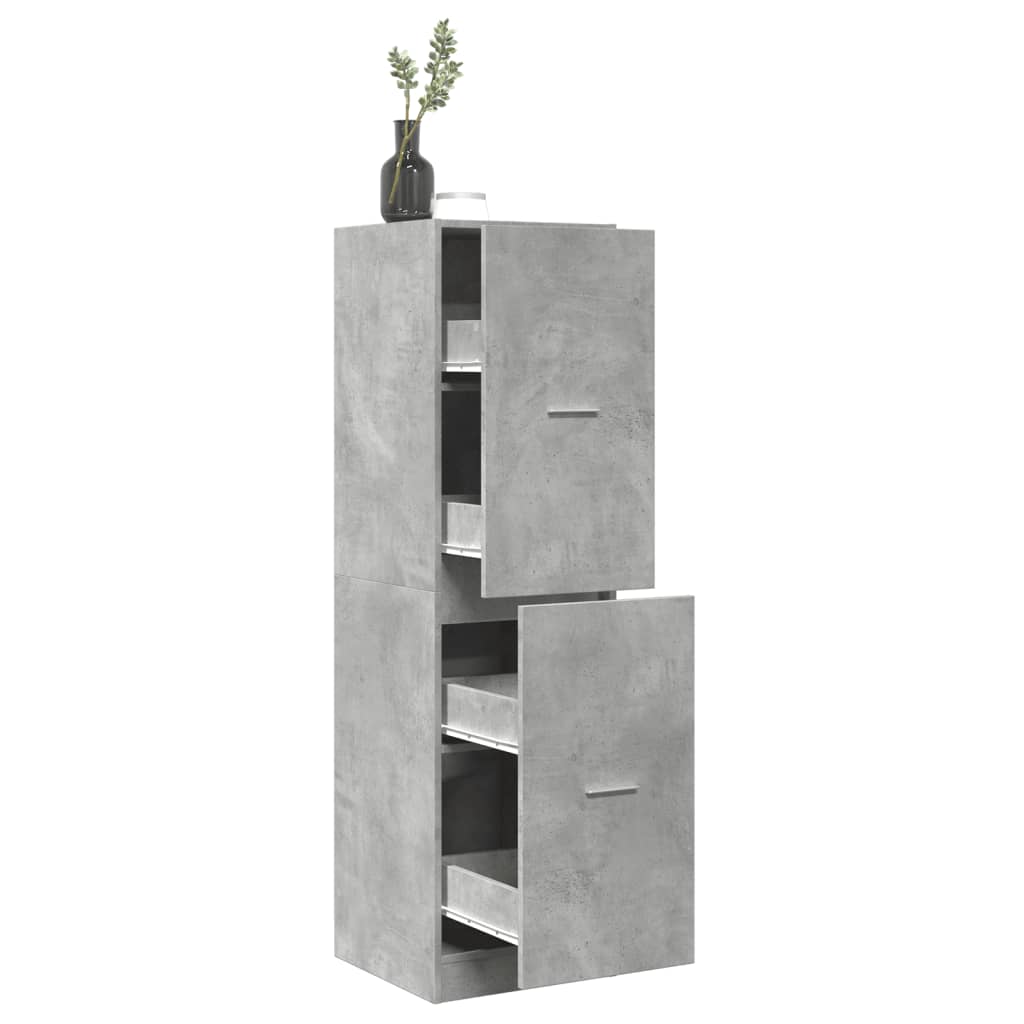 Armoire d'apothicaire gris béton 40x41x144,5 cm bois ingénierie - XIOS
