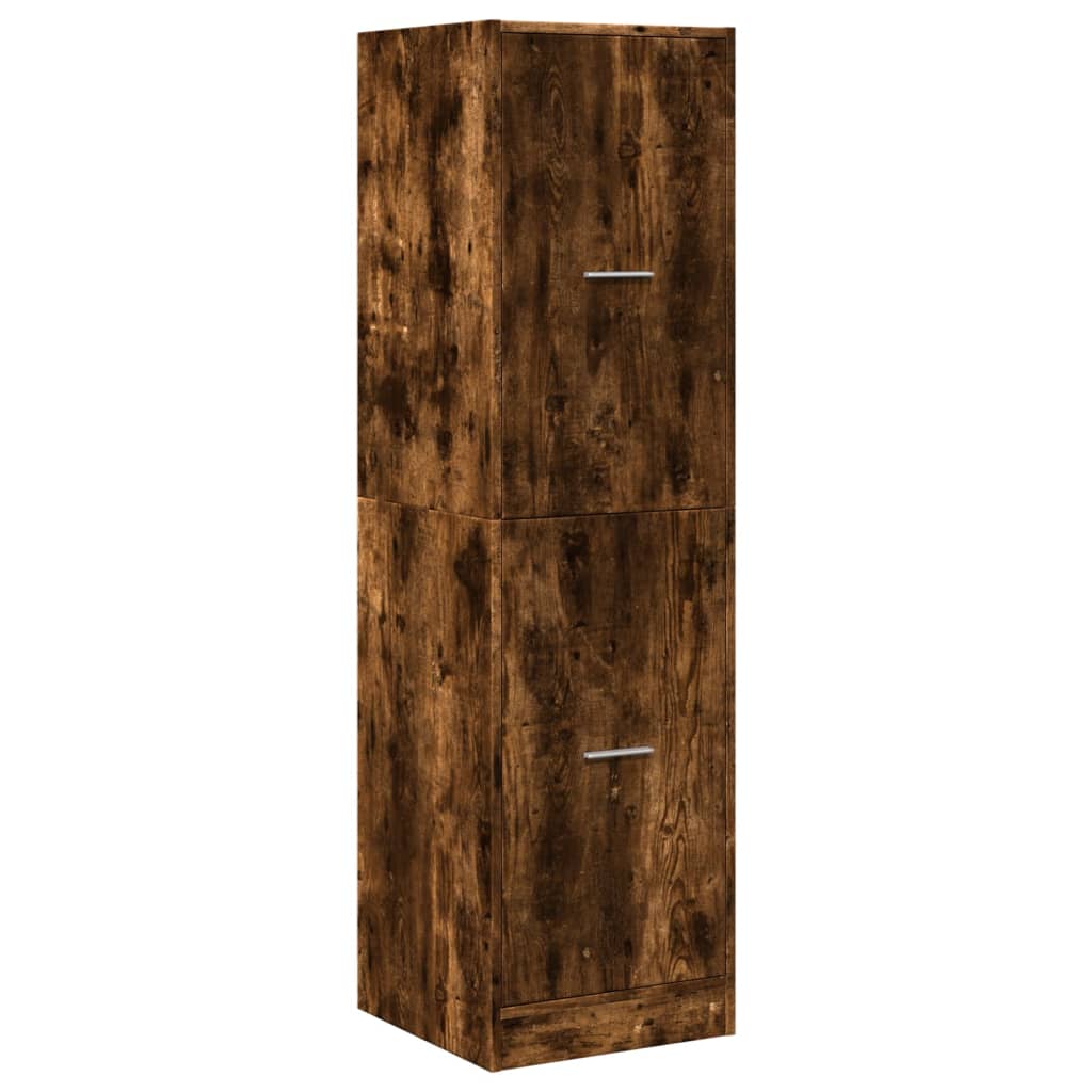 Armoire d'apothicaire chêne fumé 40x41x144,5 cm bois ingénierie - XIOS