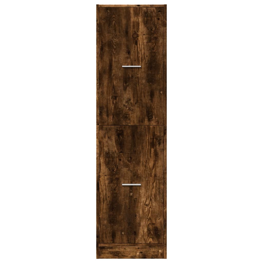 Armoire d'apothicaire chêne fumé 40x41x144,5 cm bois ingénierie - XIOS