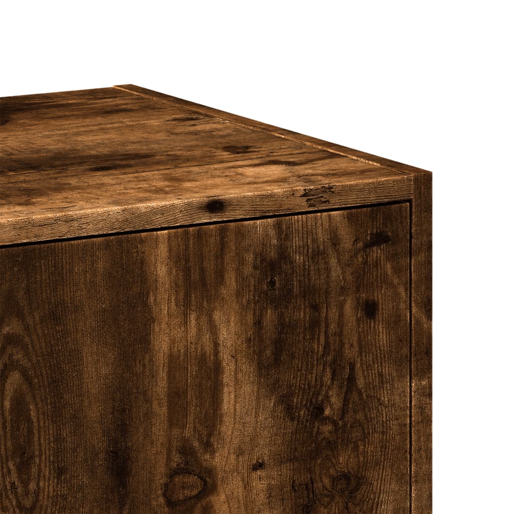 Armoire d'apothicaire chêne fumé 40x41x144,5 cm bois ingénierie - XIOS
