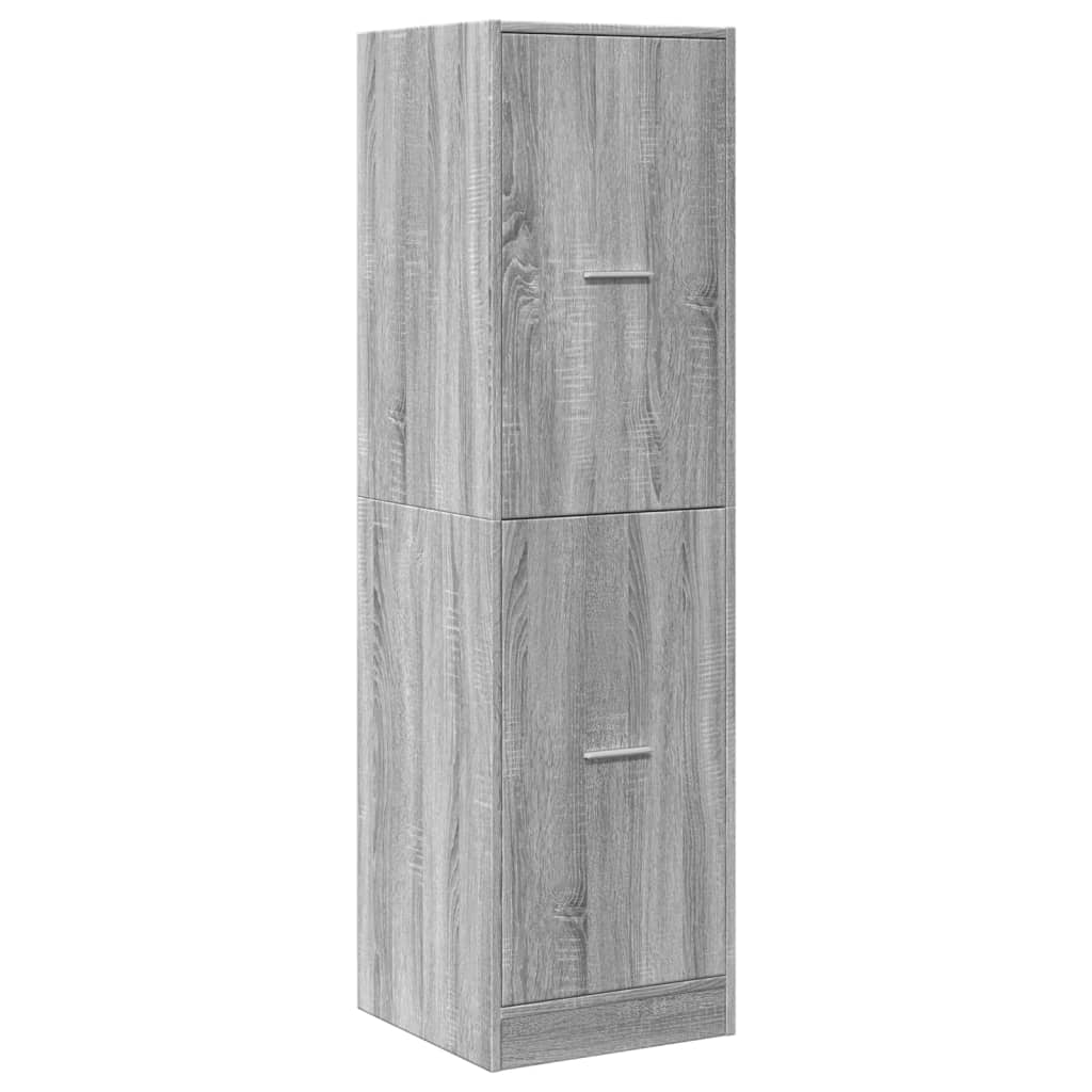 Armoire apothicaire sonoma gris 40x41x144,5cm bois d'ingénierie - XIOS
