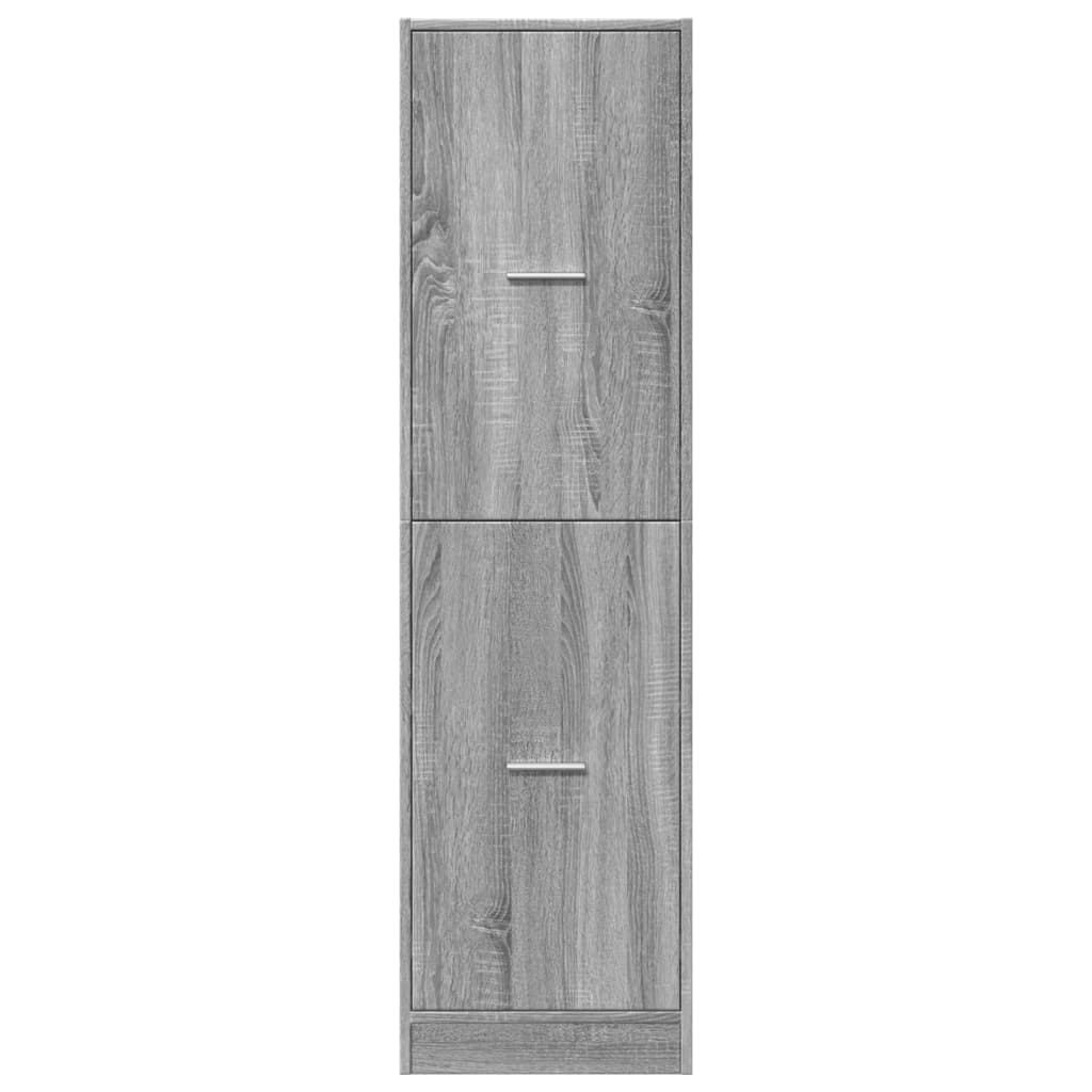 Armoire apothicaire sonoma gris 40x41x144,5cm bois d'ingénierie - XIOS