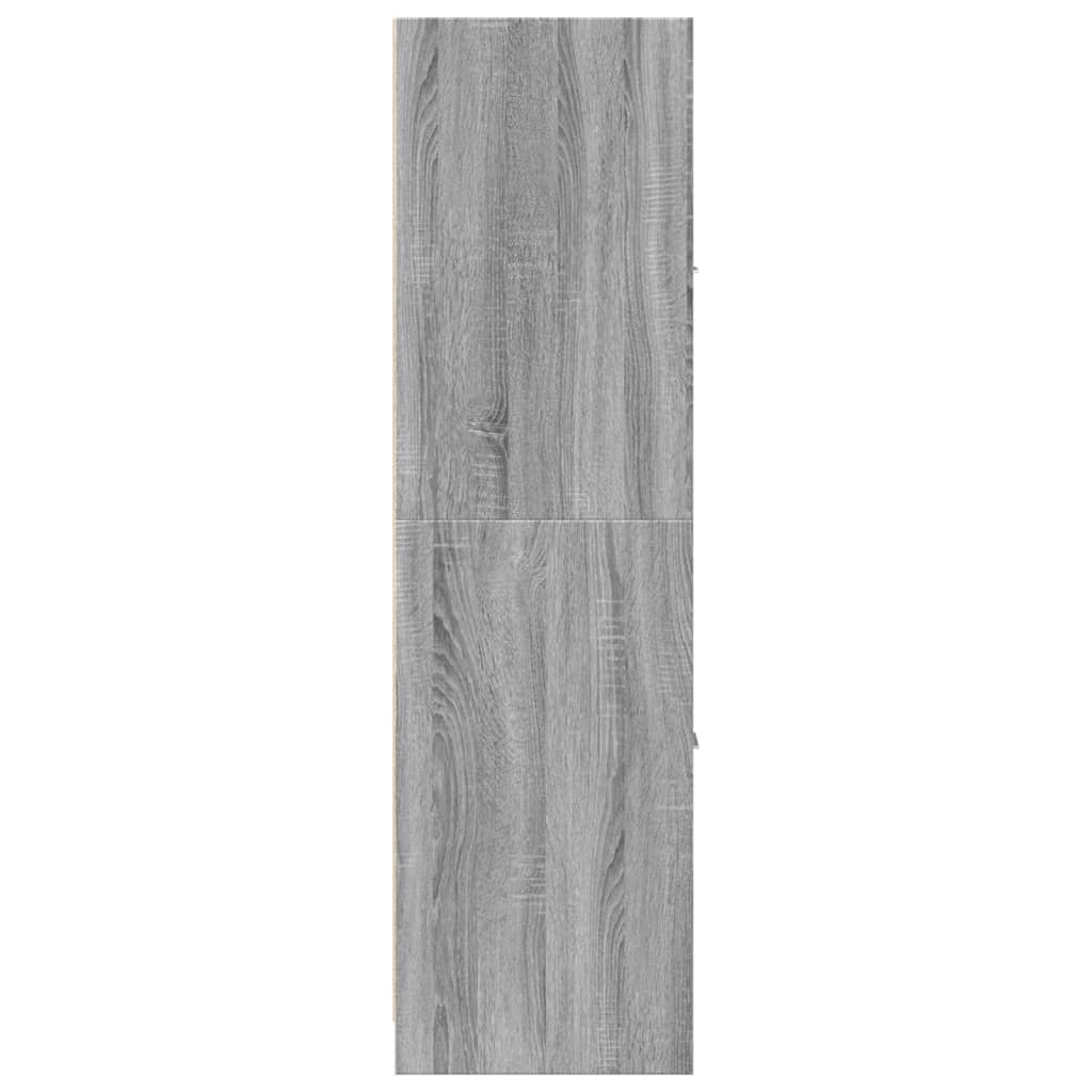 Armoire apothicaire sonoma gris 40x41x144,5cm bois d'ingénierie - XIOS
