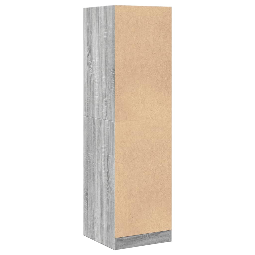 Armoire apothicaire sonoma gris 40x41x144,5cm bois d'ingénierie - XIOS