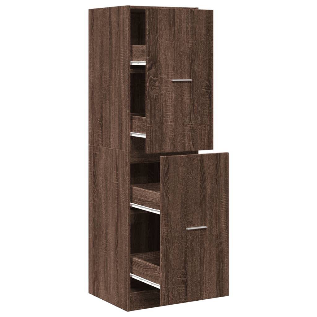 Armoire apothicaire chêne marron 40x41x144,5 cm bois ingénierie - XIOS