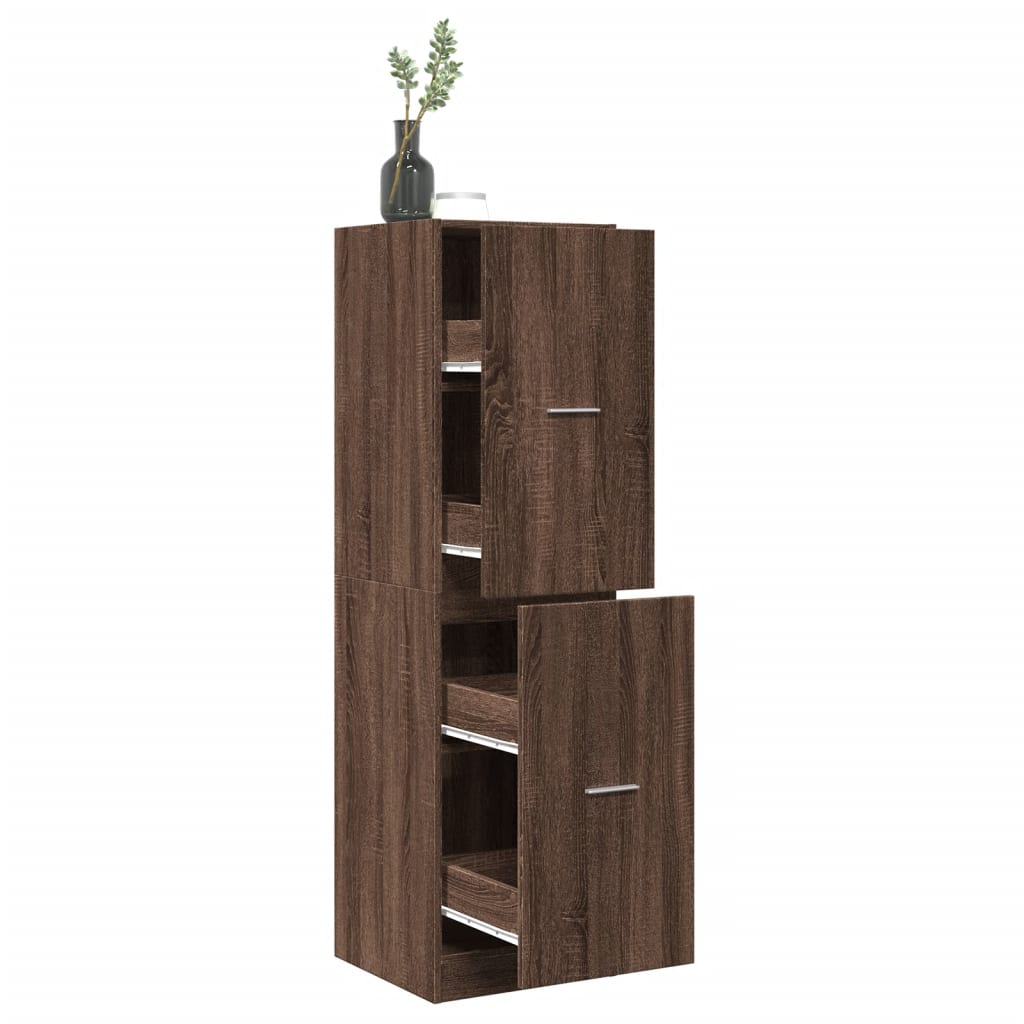 Armoire apothicaire chêne marron 40x41x144,5 cm bois ingénierie - XIOS