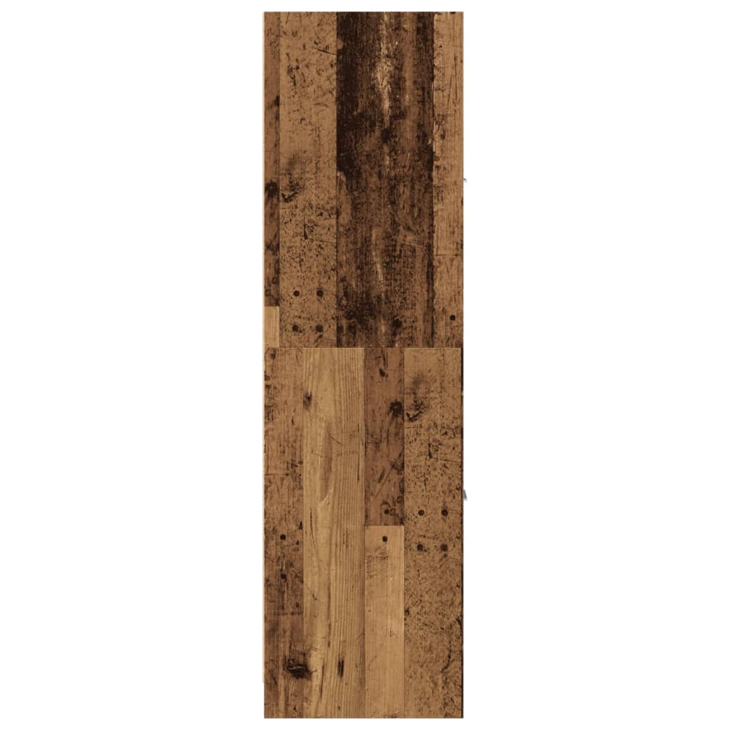 Armoire d'apothicaire vieux bois 40x41x144,5 cm bois ingénierie - XIOS