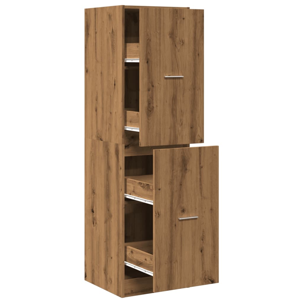 Armoire d'apothicaire chêne artisanal bois d'ingénierie - XIOS