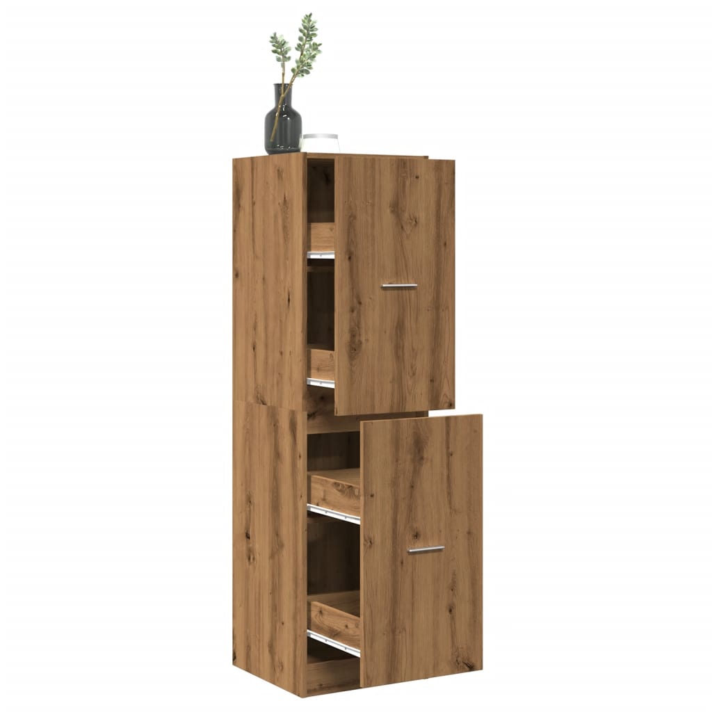 Armoire d'apothicaire chêne artisanal bois d'ingénierie - XIOS