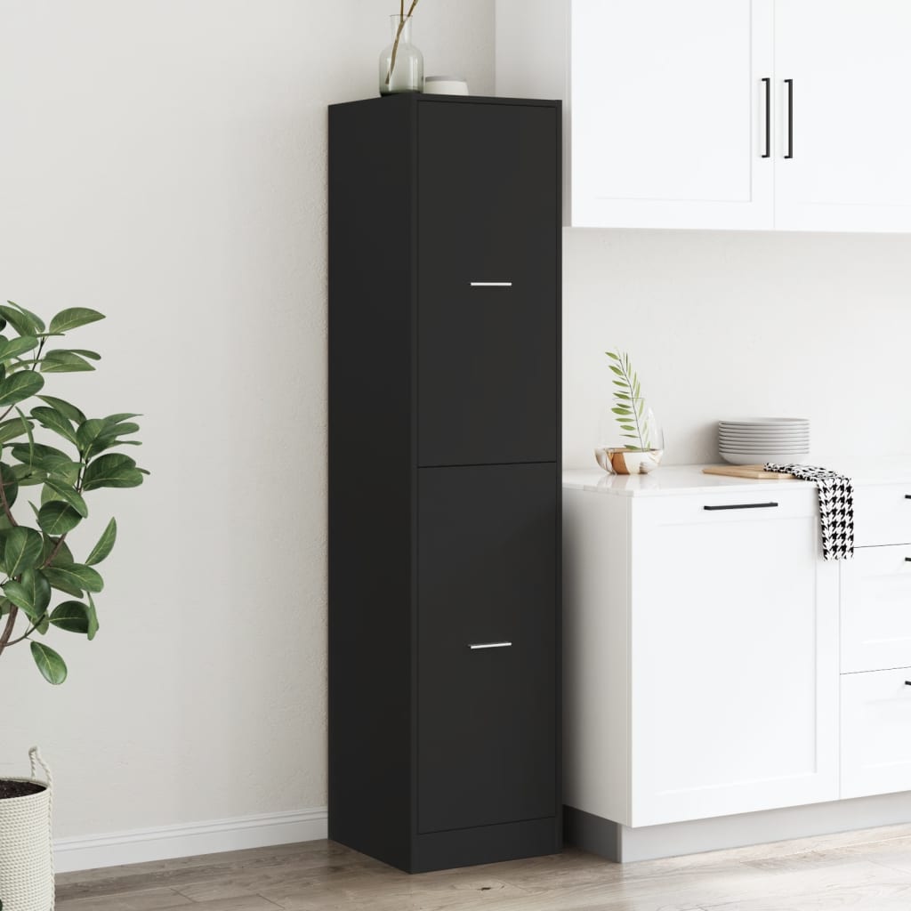 Armoire d'apothicaire noir 40x41x174,5 cm bois d'ingénierie - XIOS