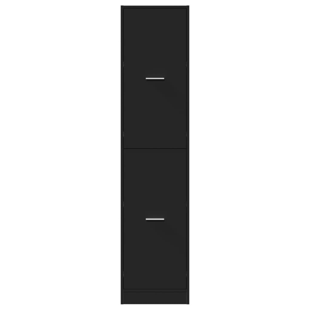 Armoire d'apothicaire noir 40x41x174,5 cm bois d'ingénierie - XIOS