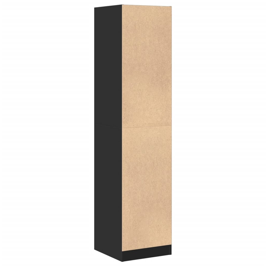 Armoire d'apothicaire noir 40x41x174,5 cm bois d'ingénierie - XIOS