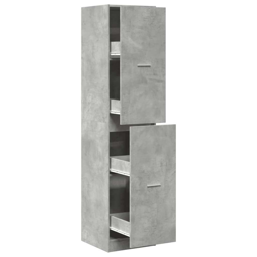 Armoire d'apothicaire gris béton 40x41x174,5 cm bois ingénierie - XIOS